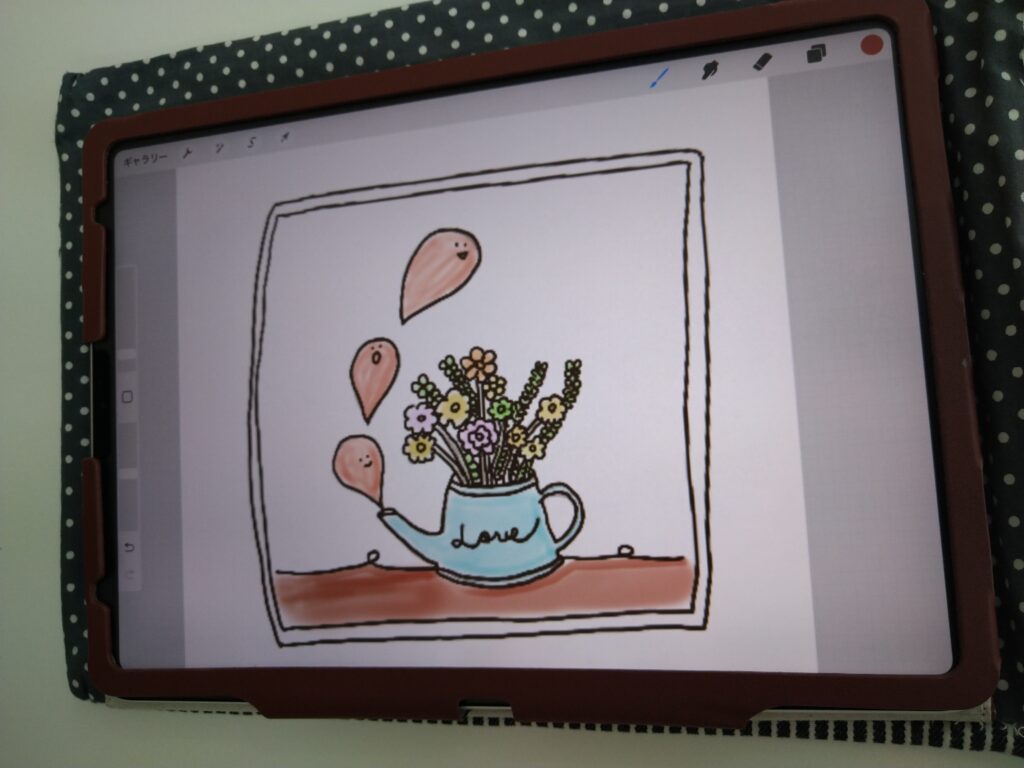 お隣さんの作品トレース後色付き