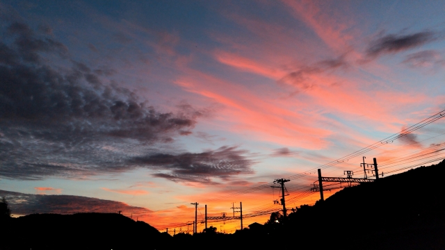 夕焼けの写真